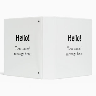 Classeur Bonjour ajoutez un message de nom simple modèle co