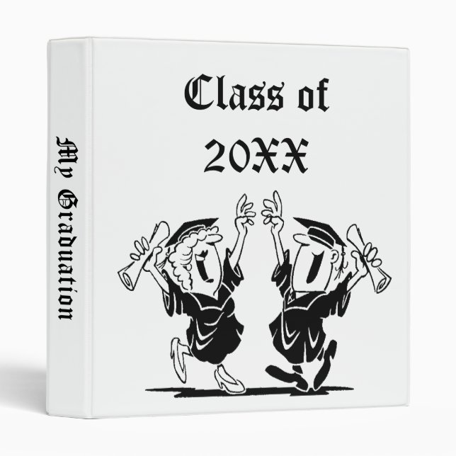 Classeur Bonne classe de diplômés de 20XX (Devant/Côté)