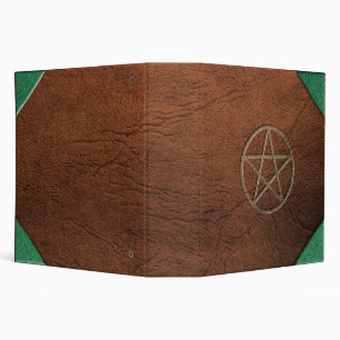 Classeur BOS en cuir de pentagramme 2 pouces