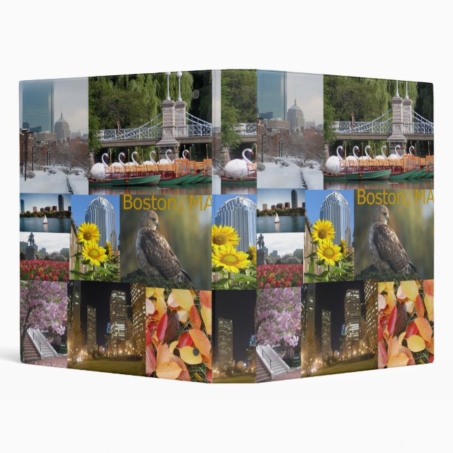 Classeur Boston, Massachusetts Photo Collage (Arrière-plan)