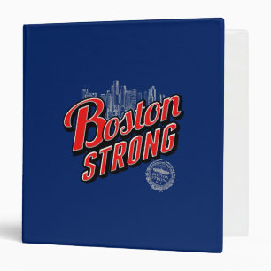 Classeur Boston Strong dans un décor rouge et bleu