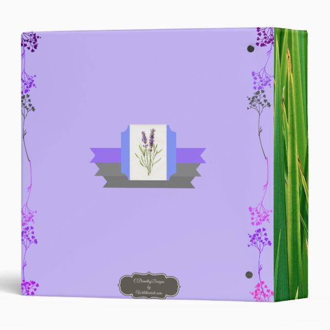 Classeur Botanicals et organisateur d'huiles essentielles (Dos/Côté)