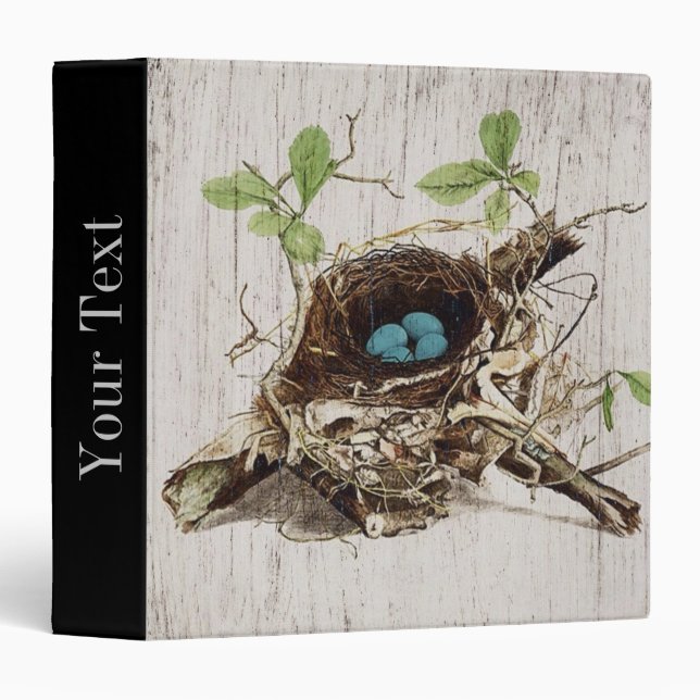 Classeur botanique français de manuscrit d'éphémères de nid (Devant/Côté)