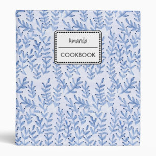 Classeur Botanique Vintage motif floral Nom Recettes