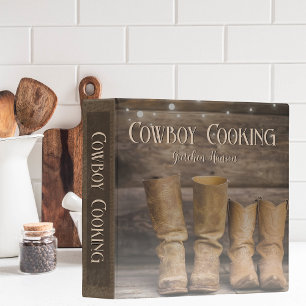 Classeur Bottes de cowboy de l'Ouest Grotte rustique Monogr
