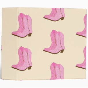 Classeur Bottes de cowboy rose cowgirl country Texas Ranch