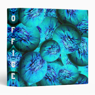 Classeur Boucles turquoise et bleue en optique 3D