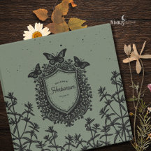 Bouclier Botanique Herbier Vert Sauge