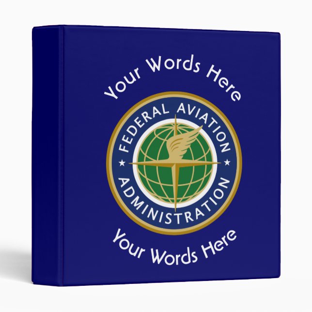 Classeur Bouclier d'administration de l'aviation fédérale (Devant/Côté)