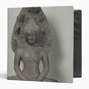 Classeur Bouddha a assis dans la méditation sur le Naga,