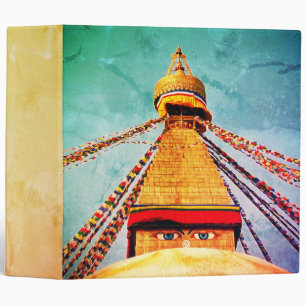 Classeur Boudhanath Stupa, Bouddha Eyes, Katmandou, Népal