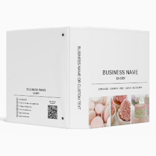 Classeur Boulangerie Photo QR Réseaux Sociaux Blanc Entrepr