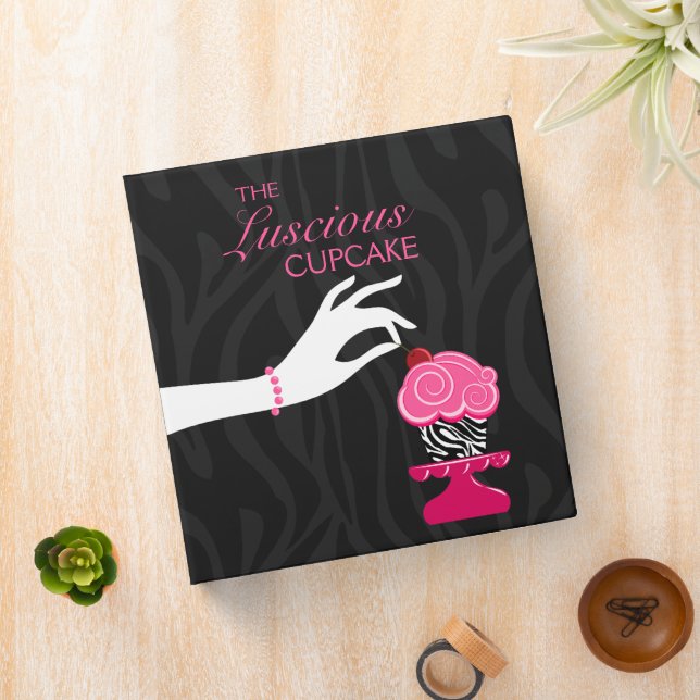 Classeur Boulangerie Whimsical Zebra Cupcake 1,5 Pouce (In Situ)