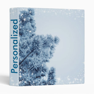 Classeur Boule blanche et bleu neige Joyeux Noël