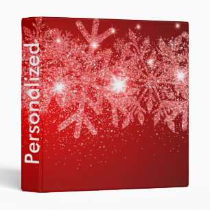 Classeur Boule blanche et rouge neige Joyeux Noël