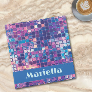 Classeur Boule Disco Bleu super & Violet Personnalisée