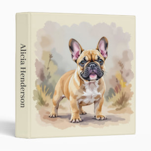 Classeur Bouledogue français couleur fauve marron chien mig