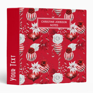 Classeur Boules de Noël modernes et Poinsettia