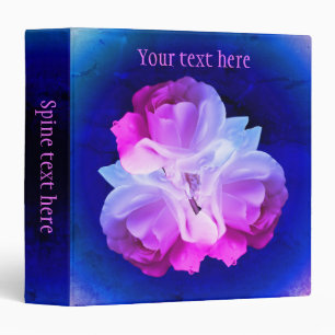 Classeur Bouquet de roses blanches Art personnalisé