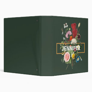 Classeur Bouquet fleur sauvage coloré de style vintage