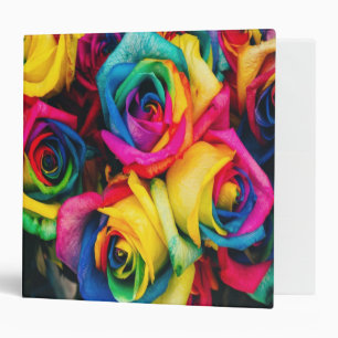 Classeur Bouquet Rose arc-en-ciel