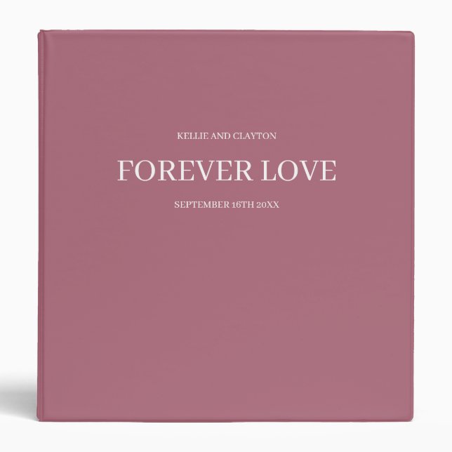 Classeur Bourgogne Moderne Type Mariage Album (Devant)