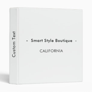 Classeur Boutique minimaliste de luxe blanc et noir