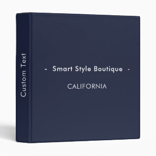 Classeur Boutique minimaliste de luxe bleu marine