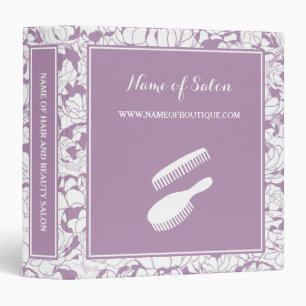 Classeur Boutique moderne violet fleurie cheveux et beauté