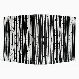 Classeur Bouton de tambour motif noir blanc arbre