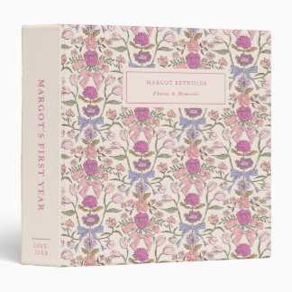 Classeur Bows et fleurs rose Baby Album photo