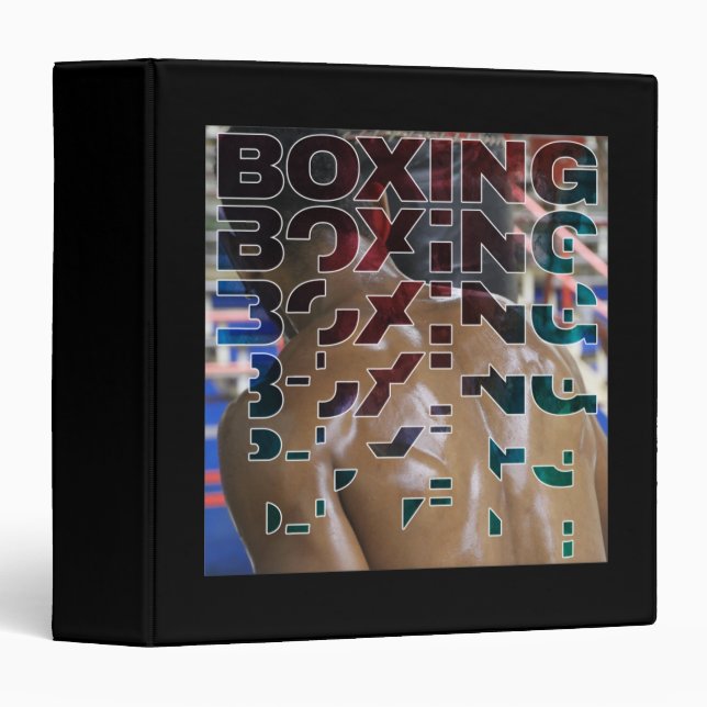 Classeur Boxer Broken Word Art pour Boxer Fighter (Devant/Côté)