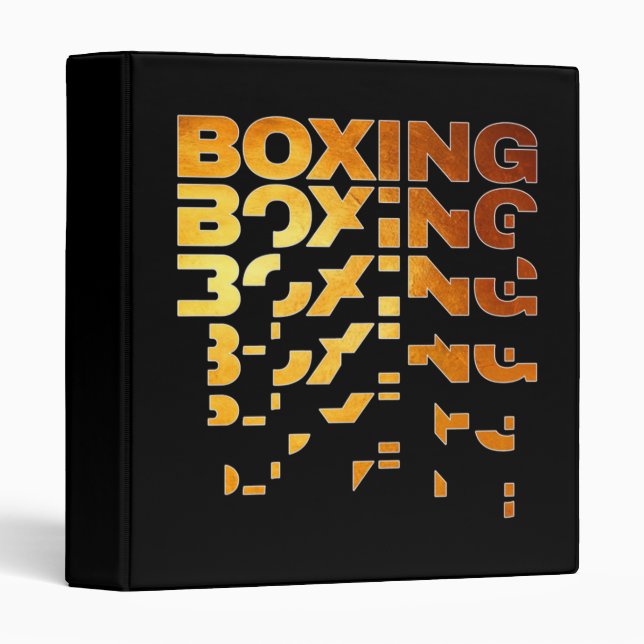 Classeur Boxer Graphisme Word Art (Devant/Côté)