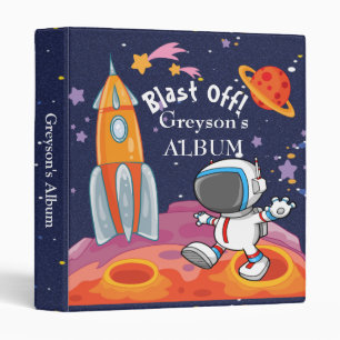 Classeur Boy Blue Rocket Ship Photo Album