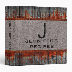 Classeur Bracelet Monogramme en Bois vintage Look #5