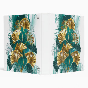 Classeur Branche avec Feuilles d'or Ginko Biloba
