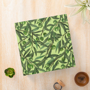 Classeur Branches d'olive sur le vert miel