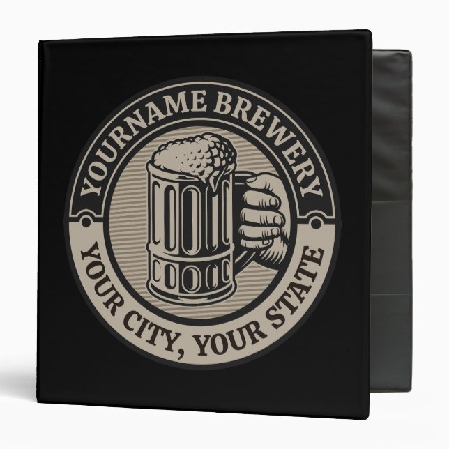 Classeur Brasserie Nom personnalisé Brasserie Big Mug (Devant/Intérieur)