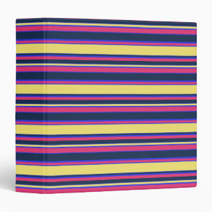 Classeur Brayures rose, jaune et bleue
