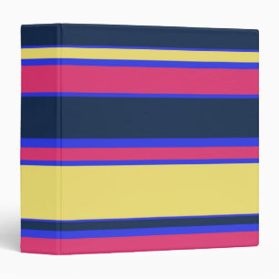 Classeur Brayures rose, jaune et bleue
