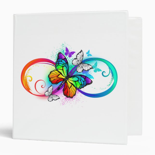 Classeur Bright infinity with rainbow butterfly (Devant/Intérieur)