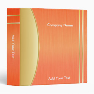 Classeur Bright Rich Orange et Gold Company Design