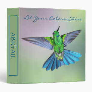 Classeur Brillant colibri laissez vos couleurs briller le n