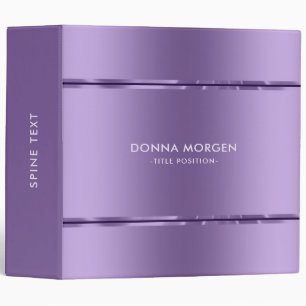 Classeur Brillant métallique violet clair & bracelet noir