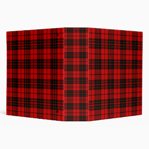 Classeur Brodie clan tartan rouge noir plaid