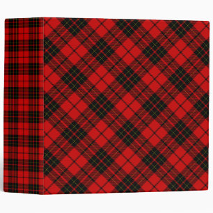 Classeur Brodie tartan rouge noir plaid