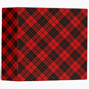 Classeur Brodie tartan rouge noir plaid