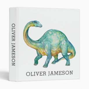 Classeur Brontosaurus Dinosaur personnalisé enfant