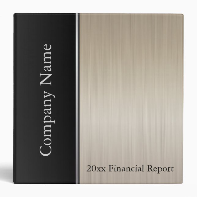 Classeur Bronze Bronze Acier Style Société (Devant)