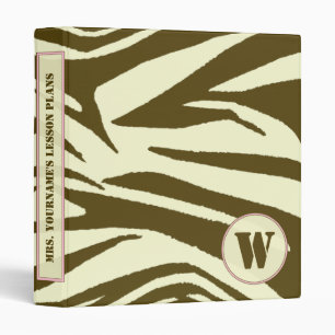 Classeur Brown de monogramme de mode d'impression
